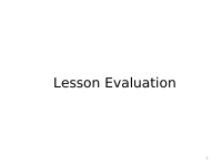 Lesson Evaluation.ppt